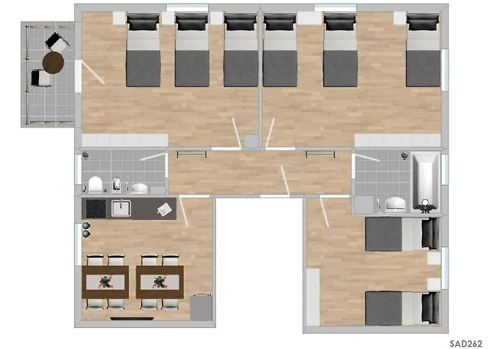 Sad262 Grosse Monteurwohnung Apartment *